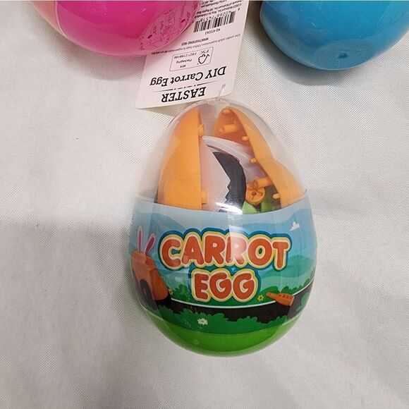 NWT Easter DIY Dinosaur, Bunny & Carrot eggs bundle of five - Picture 2 of 6